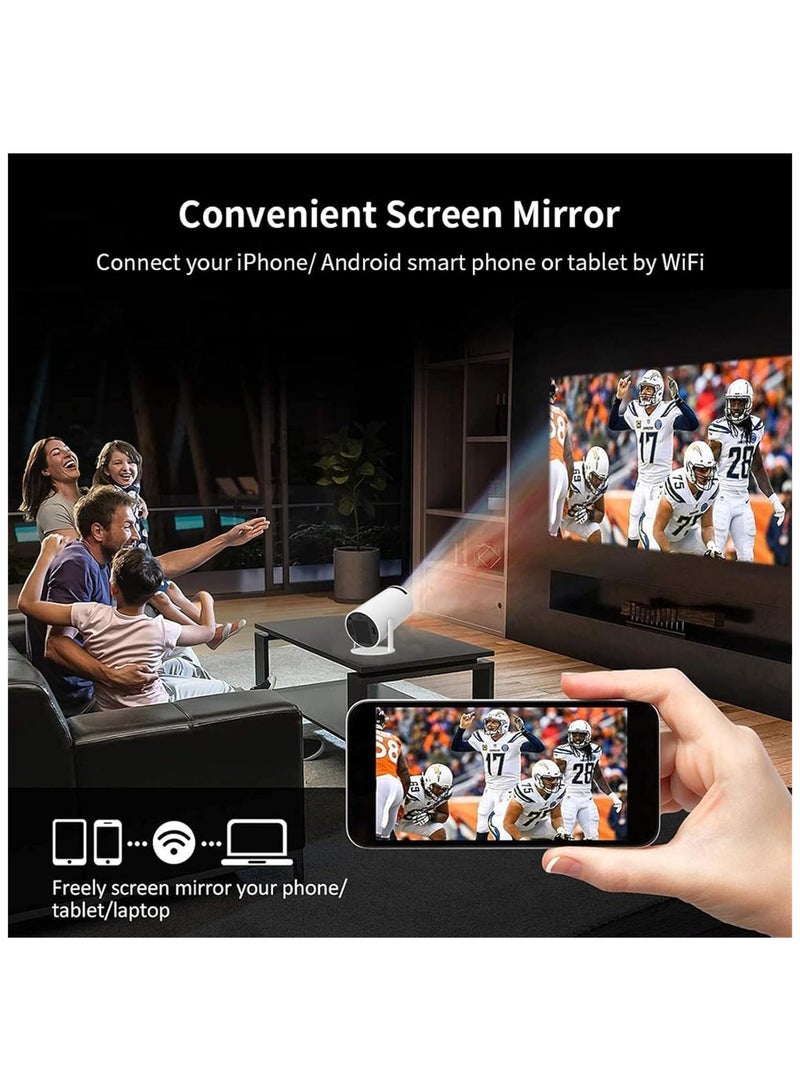 Game Projector HY300 MAX Mini Portable Automatic Keystone Correction 4k Hd Projector 270°Rotation Mini Portable Projector with Two Controllers - Image 3