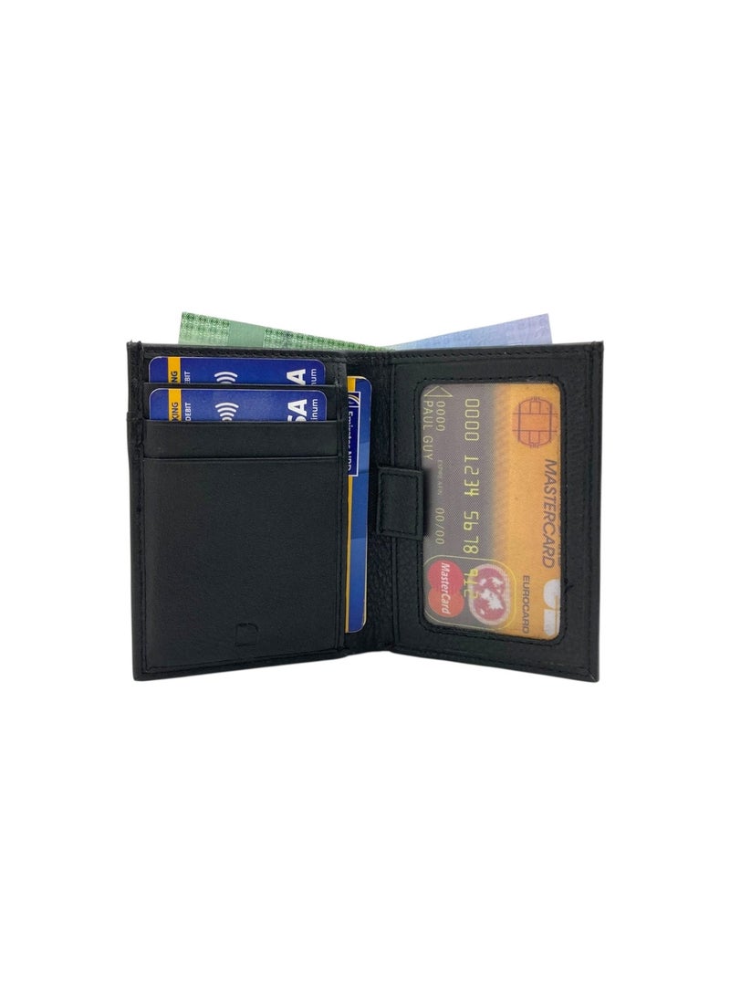 ليفراي محفظة بطاقات نحيفة من الجلد الطبيعي بسحاب علوي وتقنية حجب RFID - موديل 4608 - Image 1