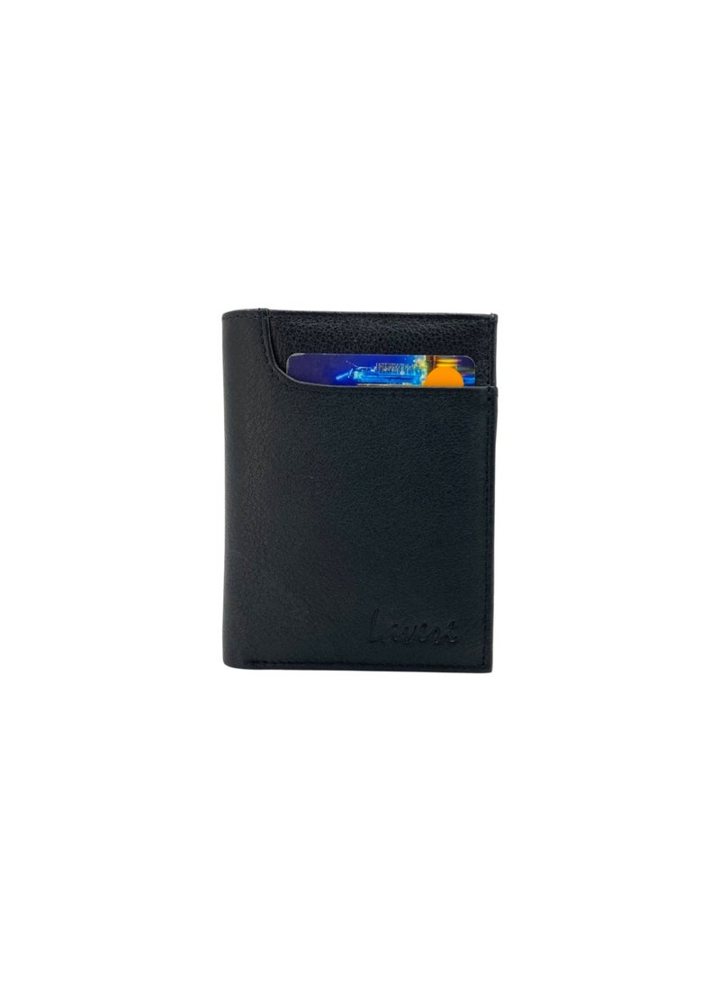 ليفراي محفظة بطاقات نحيفة من الجلد الطبيعي بسحاب علوي وتقنية حجب RFID - موديل 4608 - Image 2