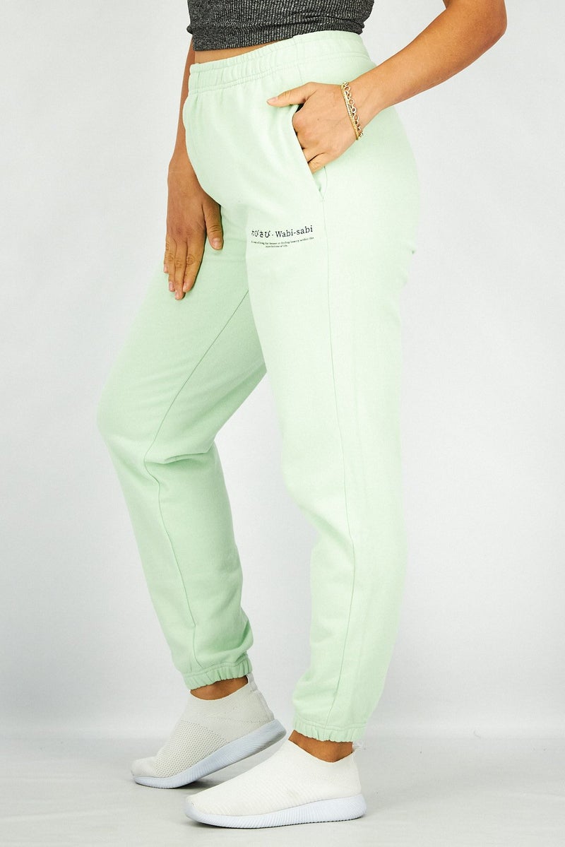 Ocean Pacific Women Sportwear Fit Graphic Print Track Pant, Green - Image 4