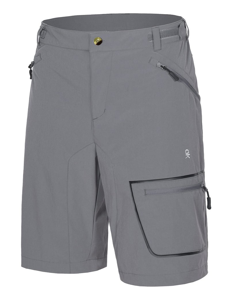Little Donkey Andy Men's Lightweight Quick Dry Hiking Shorts Breathable Outdoor Cargo Shorts for Fishing Travel Casual Gray M - Image 1