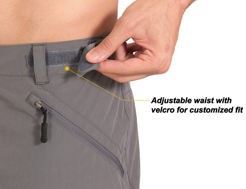 Little Donkey Andy Men's Lightweight Quick Dry Hiking Shorts Breathable Outdoor Cargo Shorts for Fishing Travel Casual Gray M - Image 4