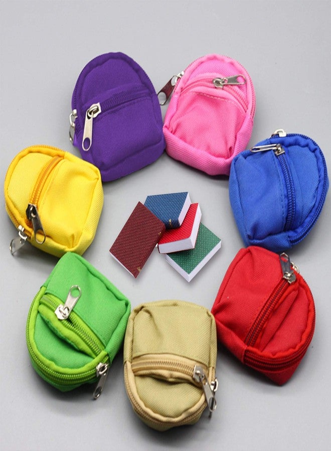 SOTOGO 31 Pieces Doll Accessories Include 10 Pieces Mini Doll Backpacks Mini Doll Bag Cute Zipper Backpack Mini Books Backpacks and 21 Pieces Miniatures Doll Books for Doll Accessories - Image 5