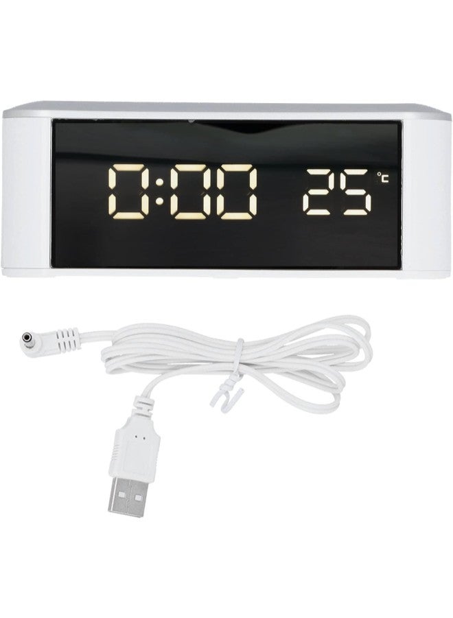 klarako LED Alarm Clock Household Multifunctional Touch Screen Alarm Clock Indoor Temperature Meter Thermometer with USB Cable - Image 1