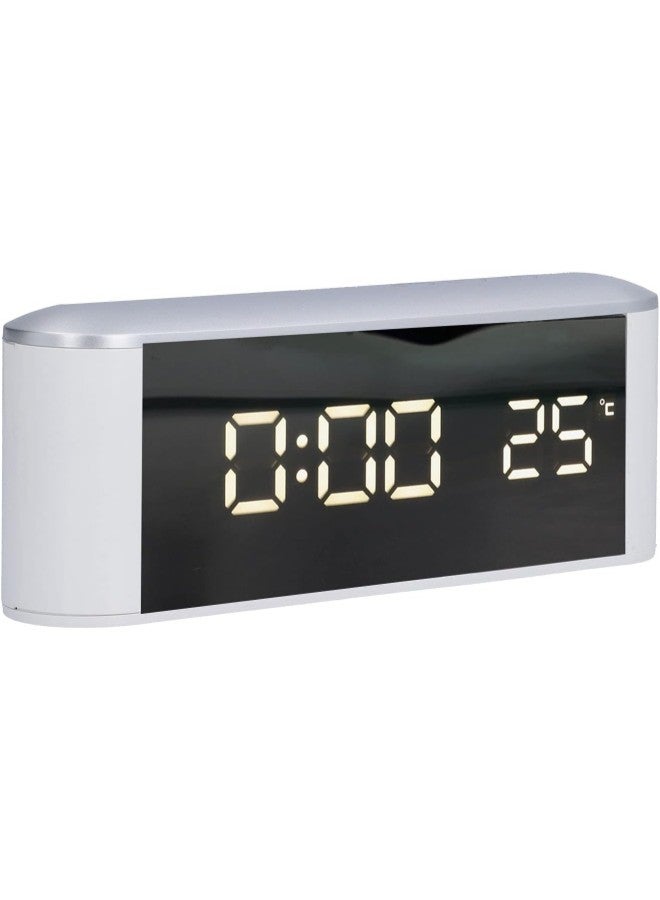 klarako LED Alarm Clock Household Multifunctional Touch Screen Alarm Clock Indoor Temperature Meter Thermometer with USB Cable - Image 2