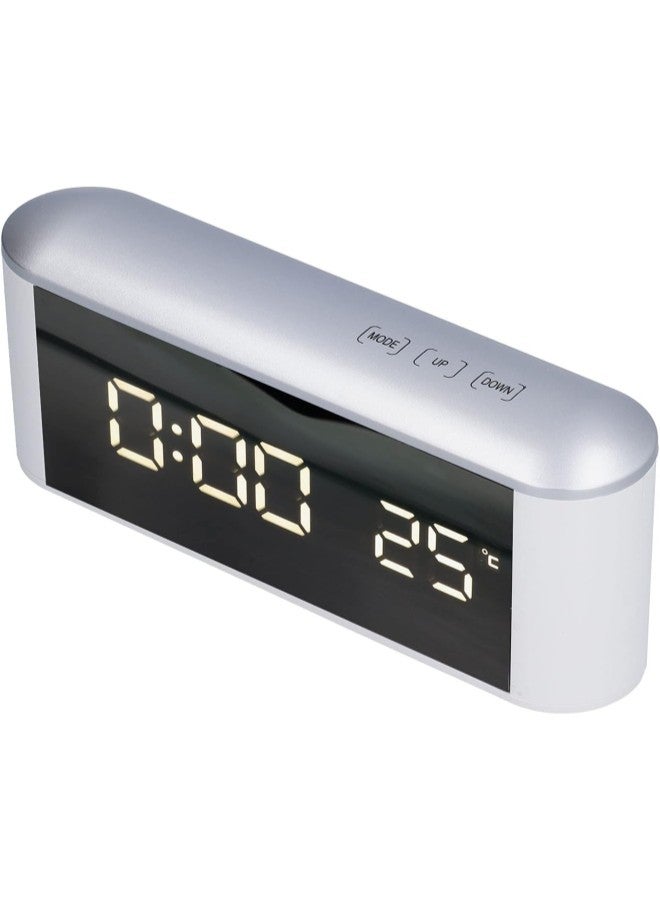 klarako LED Alarm Clock Household Multifunctional Touch Screen Alarm Clock Indoor Temperature Meter Thermometer with USB Cable - Image 4