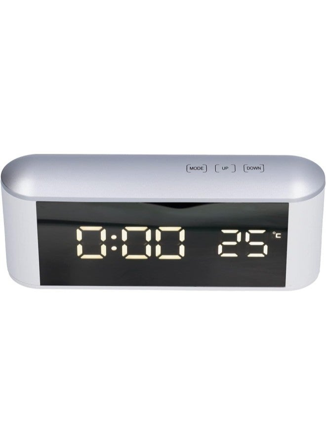 klarako LED Alarm Clock Household Multifunctional Touch Screen Alarm Clock Indoor Temperature Meter Thermometer with USB Cable - Image 5
