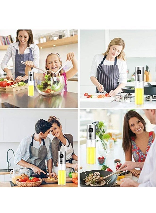 Raxoom 2Pcs/Set Olive Oil Sprayer Dispenser For Cooking,Glass Oil Spray Transparent Vinegar Bottle Oil Dispenser 100Ml For Bbq/Making Salad/Baking/Roasting/Grilling/Frying Kitchen, - Image 5