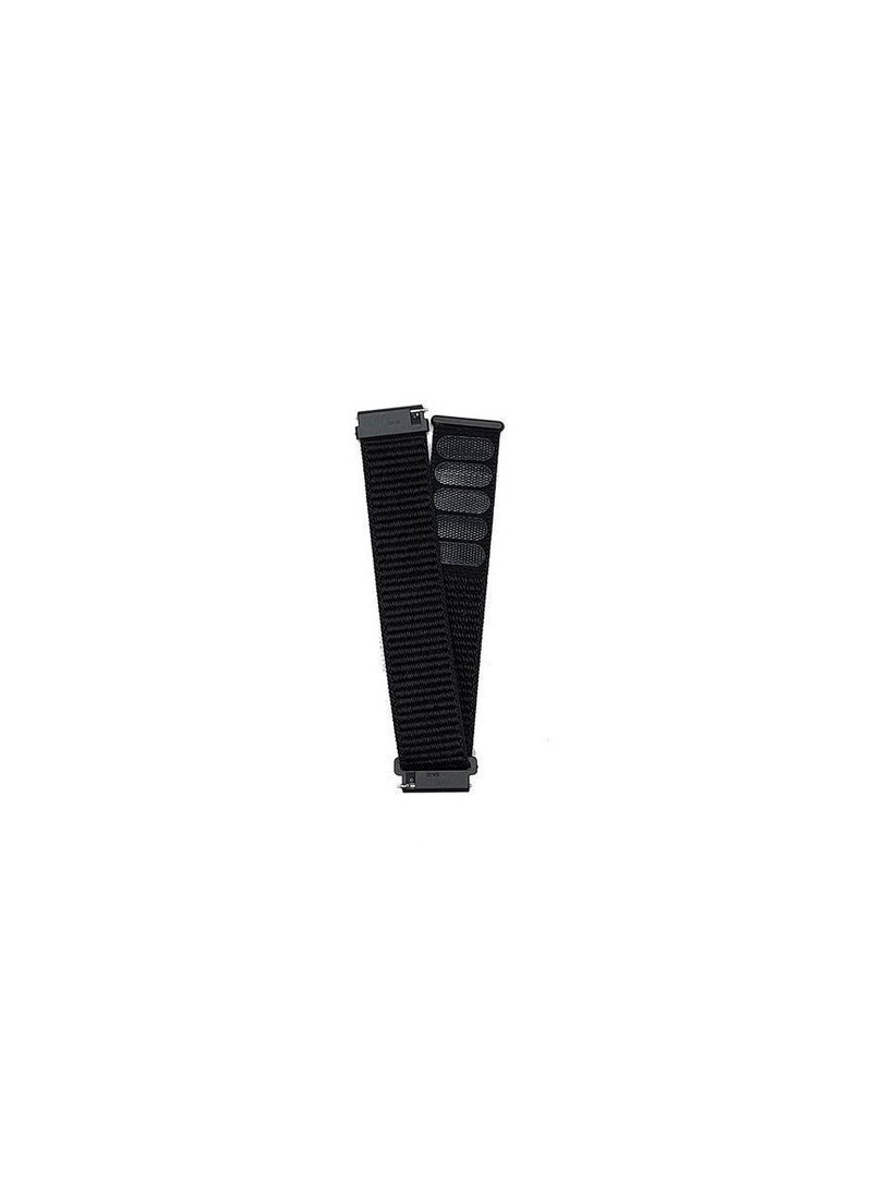 ماركة غير محددة - حزام نايلون ناتو بديل 20 مم لساعة Oraimo OSW16 الذكية - أسود - Image 1