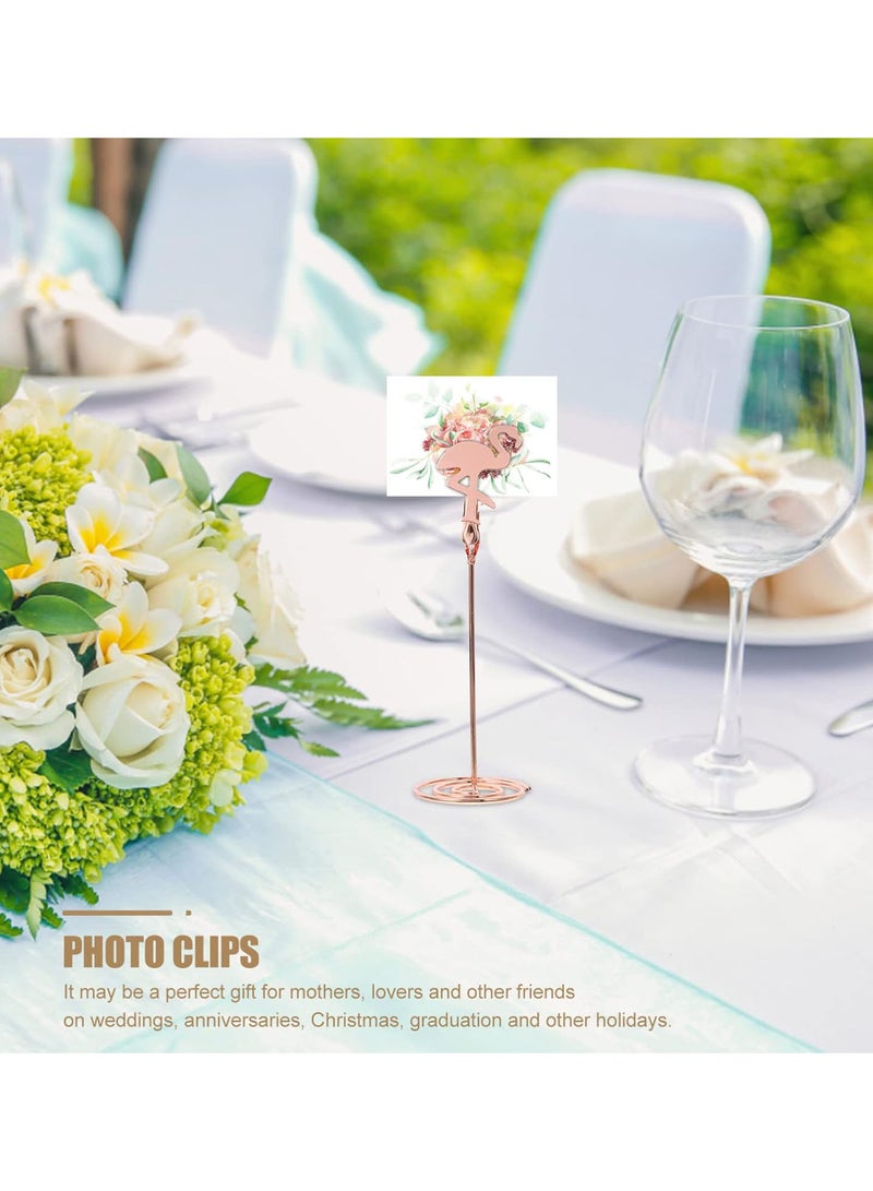 GGOOT Place Card Holders- Photo Clip Holder, Stand Note Clip, Tabletop Cards Holder for Wedding Desktop Decoration 3pcs (Random Style)  - Image 3