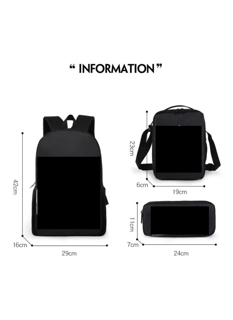 Generic - Cartoon anime backpack for primary and secondary school students, large capacity casual lightweight backpack, cartoon shoulder bag, pencil case, pencil case, and pencil case - Image 1