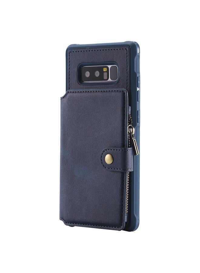 زبون جراب لهاتف Galaxy Note 8، جراب واقٍ مقاوم للصدمات بسحاب مع فتحات للبطاقات وقوس وحامل للصور ووظيفة المحفظة - Image 2