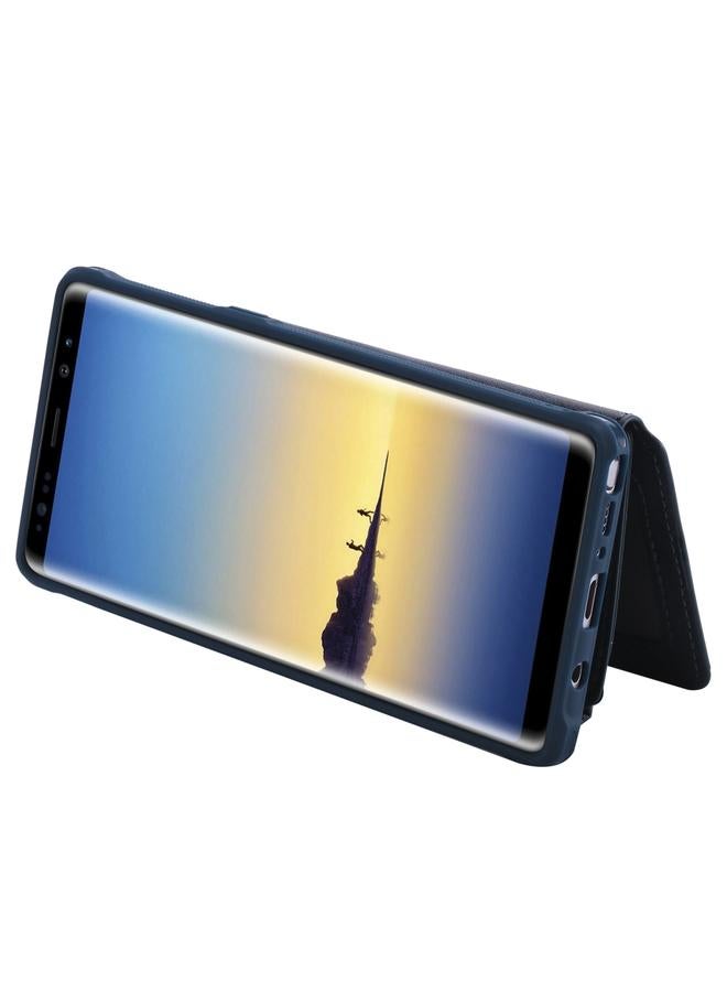 زبون جراب لهاتف Galaxy Note 8، جراب واقٍ مقاوم للصدمات بسحاب مع فتحات للبطاقات وقوس وحامل للصور ووظيفة المحفظة - Image 5