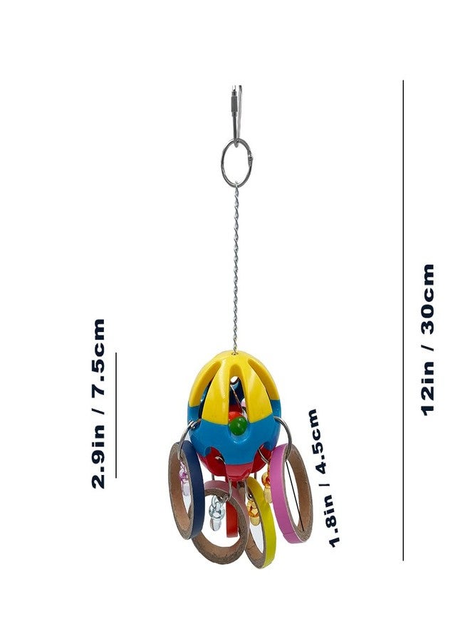 GILYGI Bird Parrot Plastic Ball Toys with Colorful Cardboard Bagel and Acrylic Pacifiers for Parrot African Grey Cockatoo Cockatiel Sun Conures - Image 5