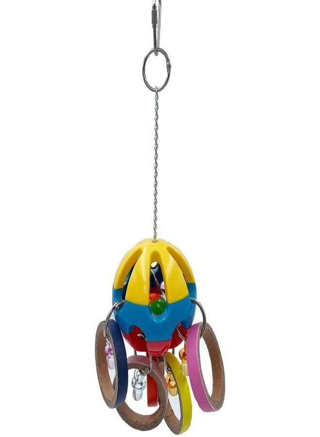 GILYGI Bird Parrot Plastic Ball Toys with Colorful Cardboard Bagel and Acrylic Pacifiers for Parrot African Grey Cockatoo Cockatiel Sun Conures - Image 2