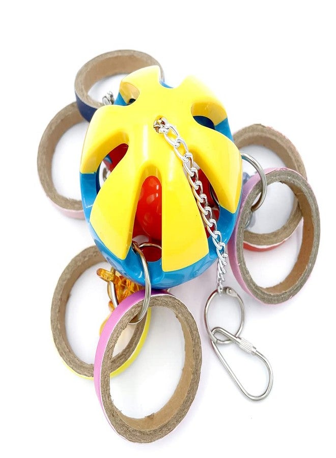GILYGI Bird Parrot Plastic Ball Toys with Colorful Cardboard Bagel and Acrylic Pacifiers for Parrot African Grey Cockatoo Cockatiel Sun Conures - Image 4