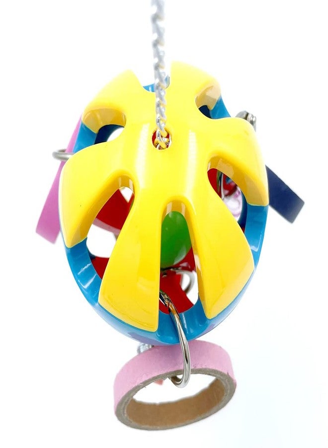 GILYGI Bird Parrot Plastic Ball Toys with Colorful Cardboard Bagel and Acrylic Pacifiers for Parrot African Grey Cockatoo Cockatiel Sun Conures - Image 3