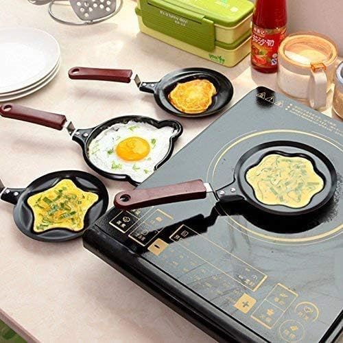 Niktlint Cartoon Shape Mini Non-Stick Egg Frying Pan | Pancake & Omelette Pan (Design May Vary) | 1 Pcs Mini Omelet Pan | Non-Stick, Black - Image 5