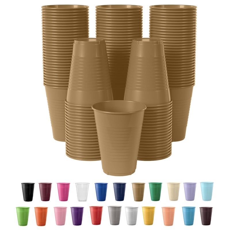 Exquisite Gold Party Cups - 50 Pack  12 oz Each | Perfect for Celebrations - Image 1