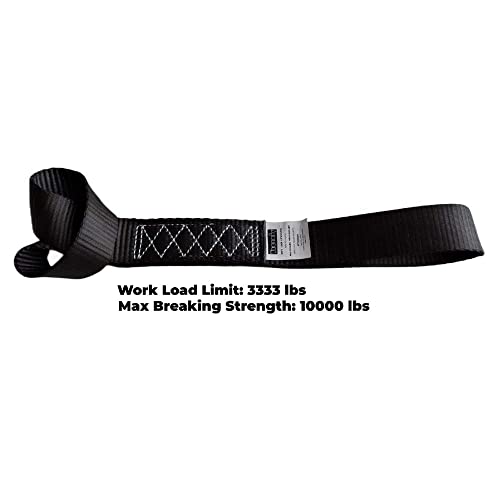 Yuoneiy Soft Loop Tie Down Straps (4PK) Black Breaking Strength 10,000 LBS Heavy Duty 1.5 inch x 18 inch Motorcycle Soft tie Downs for UTV, ATV, Bicycle and Railer - Image 4