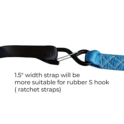 Yuoneiy Soft Loop Tie Down Straps (4PK) Black Breaking Strength 10,000 LBS Heavy Duty 1.5 inch x 18 inch Motorcycle Soft tie Downs for UTV, ATV, Bicycle and Railer - Image 5