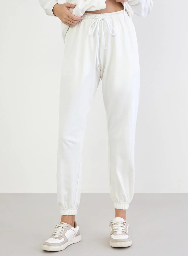Styli Off White Off White Oversized Hoodie and Joggers Co-Ords for Women | Best Price UAE