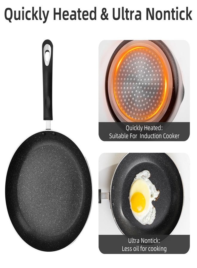 RATWIA Non Stick Kitchen Cookware 7-Piece Set, Non-Induction, Includes Pots and Pans, Black - Image 4