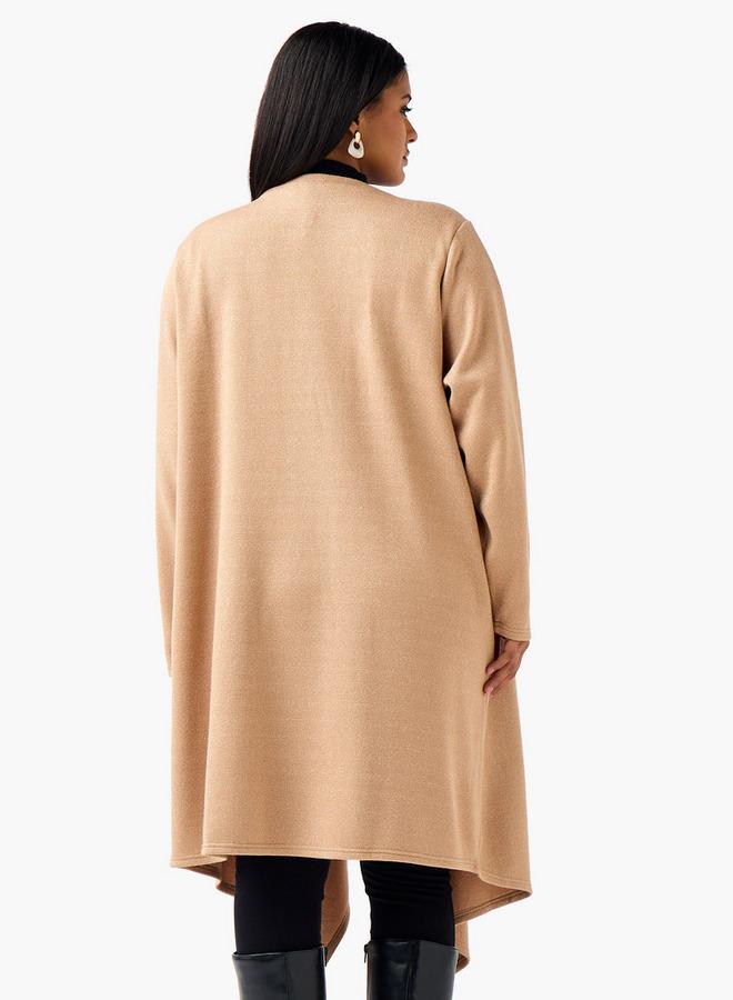 Ulla Popken Relaxed Fit Longline Asymmetric Cardigan - Image 4
