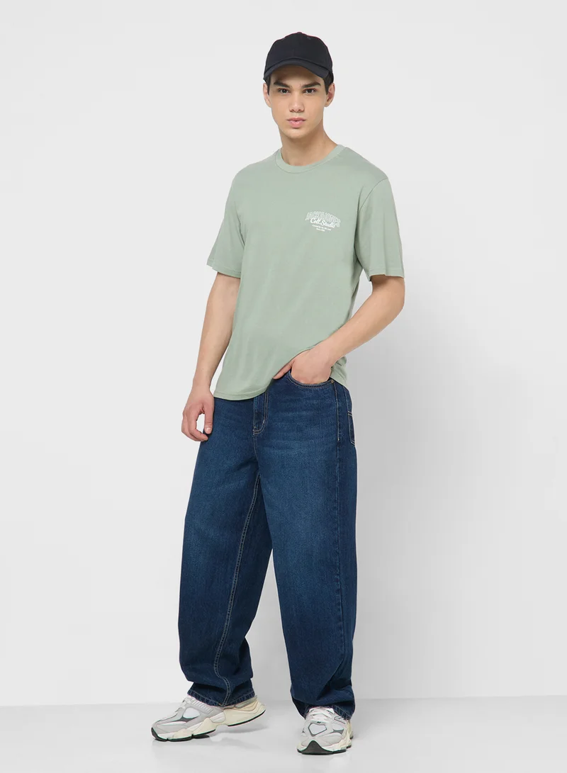 JACK & JONES Graphic Crew Neck Regular Fit T-Shirt