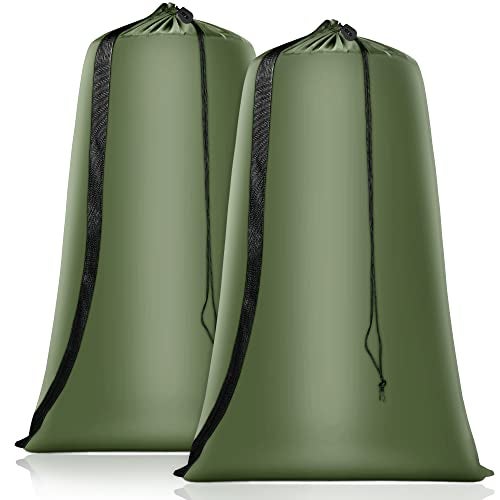 Coomee Heavy Duty Laundry Bag 2 Pack XL Nylon Laundry Bags with Straps Washable Large Dirty Clothes Organizer with Drawstring Closure Travel Washing Bag Fit a Laundry Hamper or Basket - Image 1