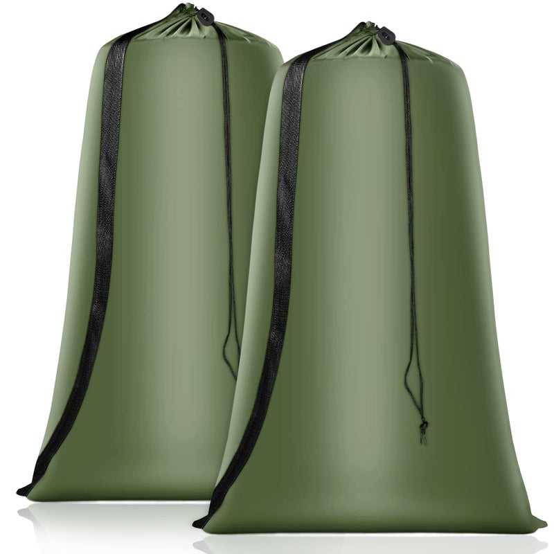 Coomee Heavy Duty Laundry Bag 2 Pack XL Nylon Laundry Bags with Straps Washable Large Dirty Clothes Organizer with Drawstring Closure Travel Washing Bag Fit a Laundry Hamper or Basket - Image 2