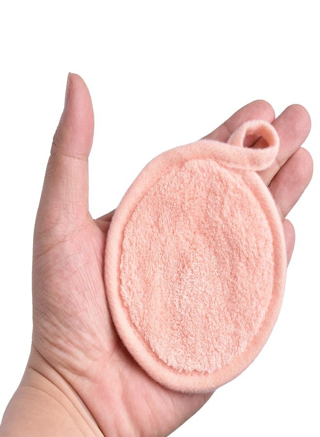 BloomSesame Reusable Makeup Remover Pads 16 Pack Microfiber Cleansing Facial Rounds Wipes Face, Eyes, Lips（3.5inch, coral） - Image 5