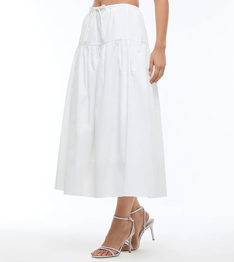 بي سي بي جي BCBG TIRED POPLIN SKIRT