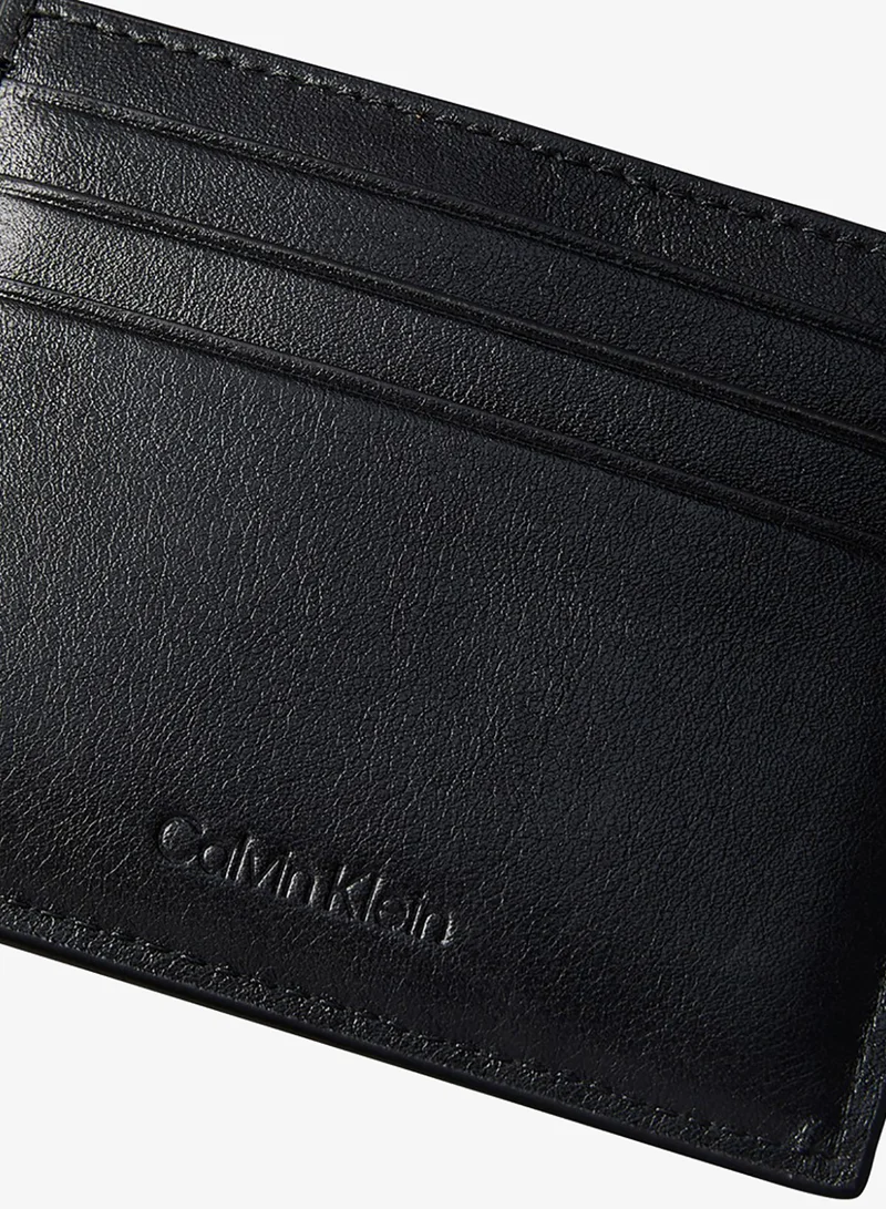 Calvin Klein  Suede Monogram Card Holder  | Best Price UAE