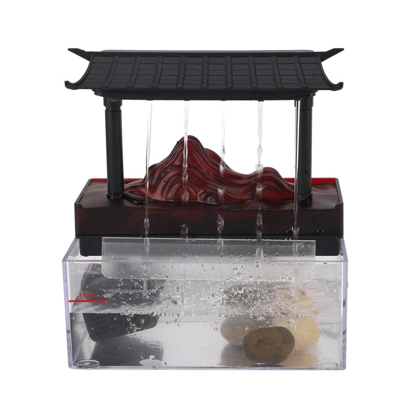 Tabletop Water Fountain USB LED Recurring Stream Plastic Indoor Fountain Decor for Living Room - Image 3