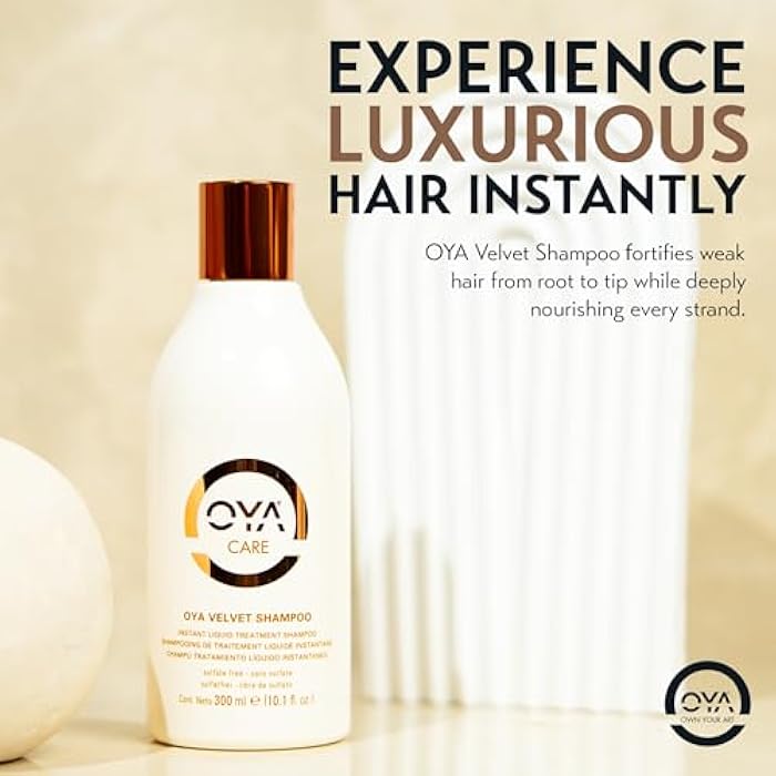 OYA Velvet Shampoo - Moisturizing Caffeinated Shampoo with Minerals and Antioxidants - Hydrating Daily Salon Formula to Nourish, Strengthen, and Revitalize Hair - 300 ml / 10.1 fl oz - Image 3