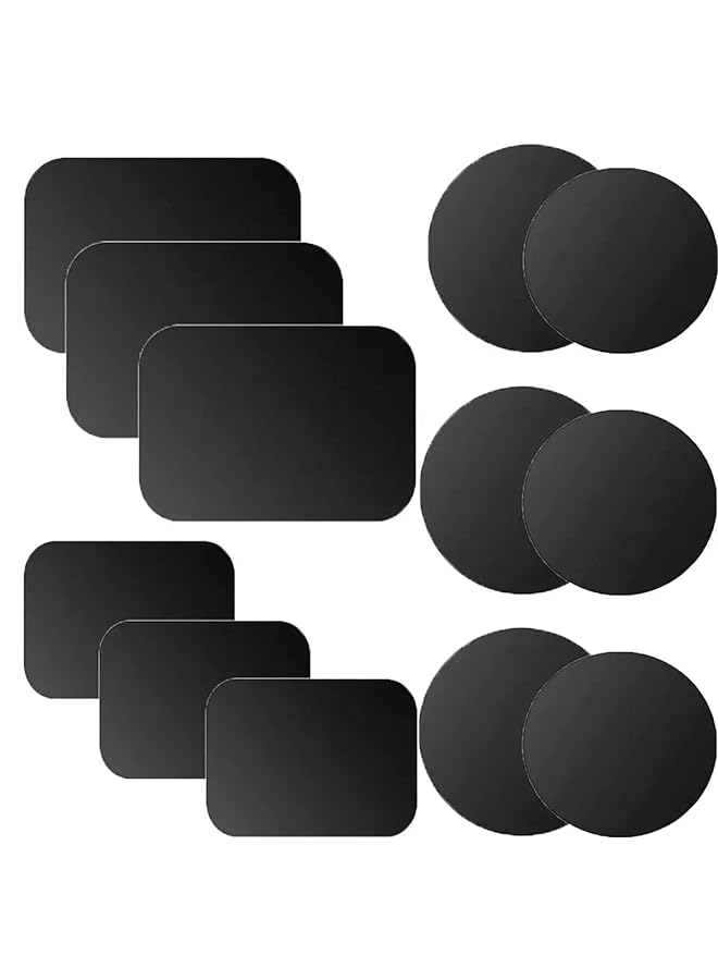 جود تول 12 قطعة لوحة معدنية عالمية حامل هاتف مغناطيسي للسيارة مع لاصق 3M متوافق مع حوامل مغناطيسية 6 مستطيلة و 6 مستديرة - Image 1