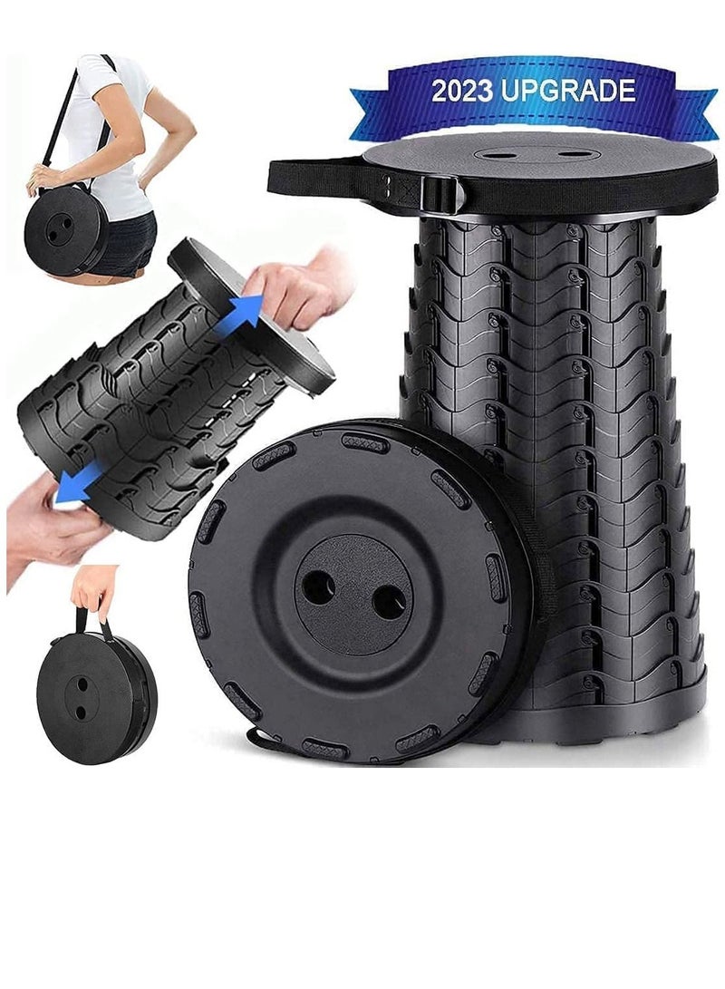 جينيكست كرسي قابل للطي قابل للسحب ، كرسي تخييم قابل للطي قابل للطي ، سعة حمولة 400 رطل ، ارتفاع قابل للتعديل للصيد في الهواء الطلق والتنزه والبستنة والشواء والسفر (أسود) - Image 1