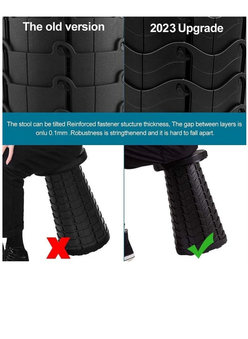 جينيكست كرسي قابل للطي قابل للسحب ، كرسي تخييم قابل للطي قابل للطي ، سعة حمولة 400 رطل ، ارتفاع قابل للتعديل للصيد في الهواء الطلق والتنزه والبستنة والشواء والسفر (أسود) - Image 4