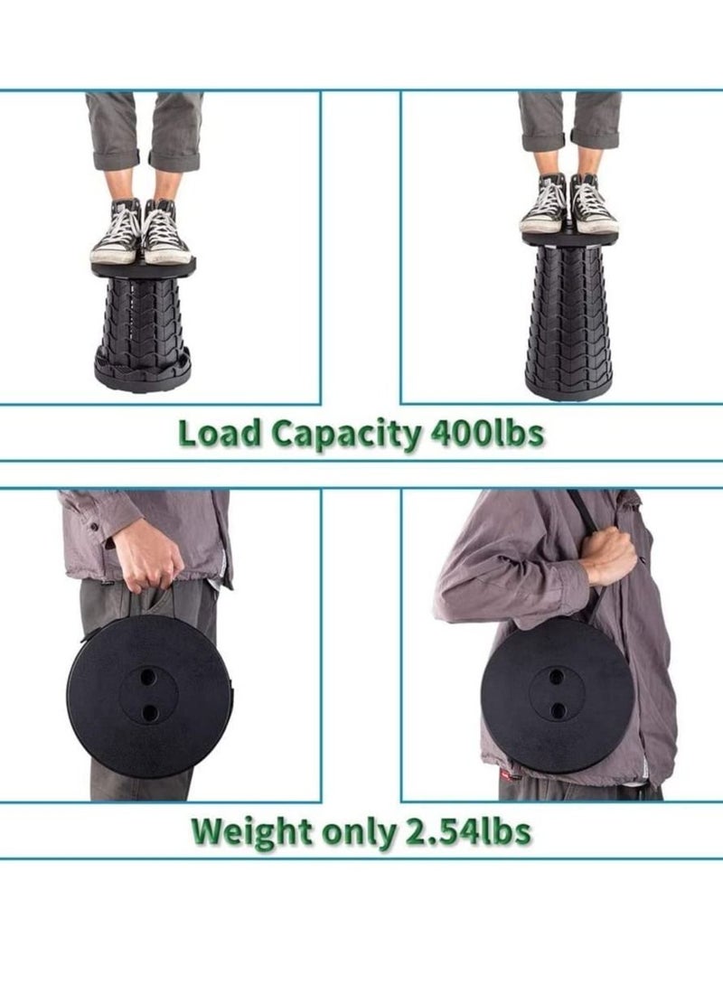 جينيكست كرسي قابل للطي قابل للسحب ، كرسي تخييم قابل للطي قابل للطي ، سعة حمولة 400 رطل ، ارتفاع قابل للتعديل للصيد في الهواء الطلق والتنزه والبستنة والشواء والسفر (أسود) - Image 5