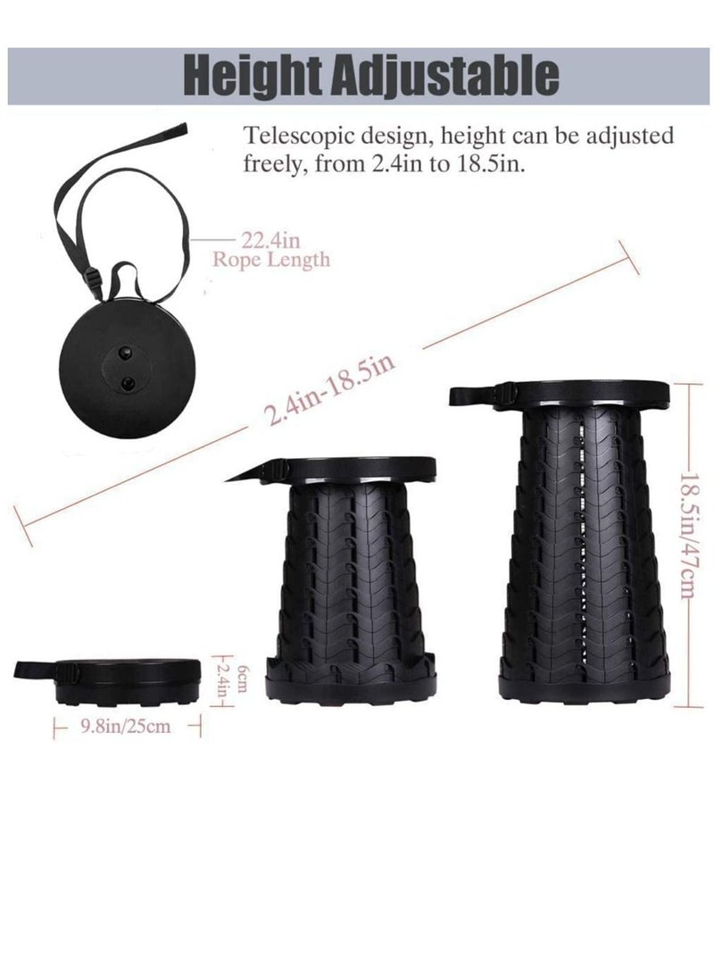 جينيكست كرسي قابل للطي قابل للسحب ، كرسي تخييم قابل للطي قابل للطي ، سعة حمولة 400 رطل ، ارتفاع قابل للتعديل للصيد في الهواء الطلق والتنزه والبستنة والشواء والسفر (أسود) - Image 3