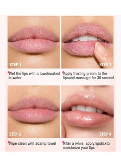 MEC Raspberry Lip Scrub 30g, Exfoliate & Brighten Lip Color, Sugar Crystals, long Lasting Moisturization  - Image 3