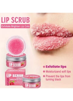 MEC Raspberry Lip Scrub 30g, Exfoliate & Brighten Lip Color, Sugar Crystals, long Lasting Moisturization  - Image 4