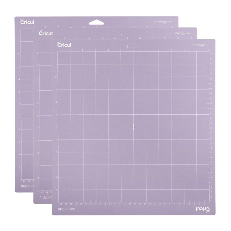 Cricut StrongGrip Cricut Cutting Mat 12in x 12in, Craft Mat for Cricut Maker & Explore, Use with Heavyweight Materials - Specialty Cardstock, Matboard & More, Reusable, Clear Protective Film (3 Count) - Image 1