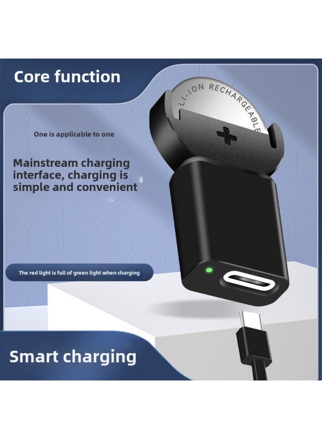 LIR2032 Smart Mini USB Button Battery Charger 3.6V Lithium Battery Special Car Key Toy Remote Control-Color:black Line  - Image 2