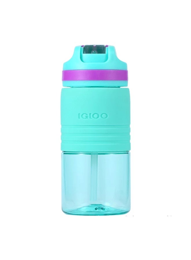IGLOO 470ml Flip-Cap Straw Water Bottle (USA) - Drop-Proof, Leak-Proof, Portable Water Cup