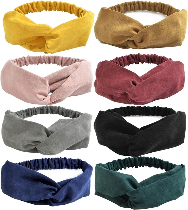 DRESHOW 8 Pack Women Headbands Headwraps Hair Bands Bows Hair Accessories