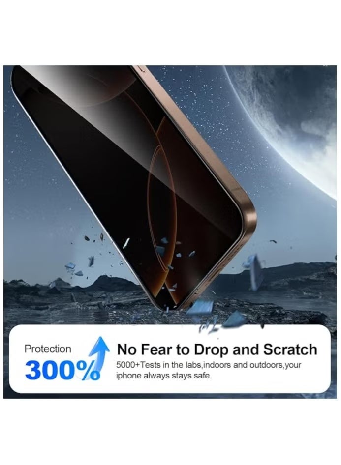 [عبوة من 3 قطع] واقي شاشة الخصوصية لهاتف iPhone 16 Pro Max (6.9 بوصة)، واقي شاشة الخصوصية بتغطية كاملة، منحني - Image 3