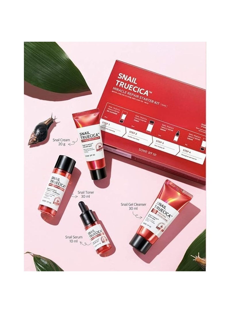 Some by Mi Snail Truecica Miracle Repair Starter Kit - Includes Toner 1.01Oz + Serum 0.33Oz + Gel Cleanser 1.01Oz + Cream 0.67Oz - For Daily Repair Travel Skin Care - Set Of 4 Gift Set 100ml - Image 5