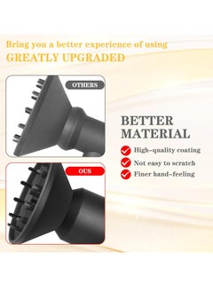 DOSCHER HairDryer Attachment Diffuser for Curly/Wavy/Thick Hair – Volumizing Blow Dry Tool with Frizz Control & Fast Drying, Heat-Safe Design for Natural Textures (Black)  - Image 3